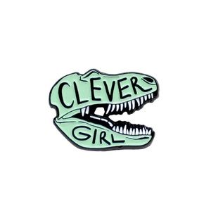 Funny Pastel Dinosaur Bones 90's Enamel Pin